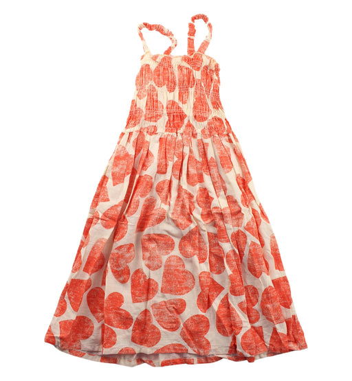 A Orange Sleeveless Dresses from Bobo Choses in size 4T for girl. (Front View)