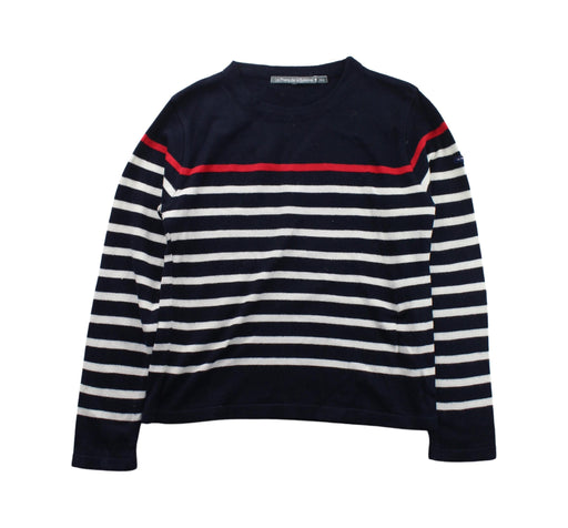 A Blue Long Sleeve T Shirts from Le Phare de la Baleine in size 6T for boy. (Front View)