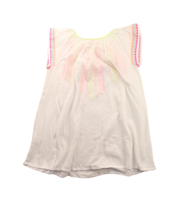 A White Short Sleeve Dresses from Sunuva in size 5T for girl. (Back View)