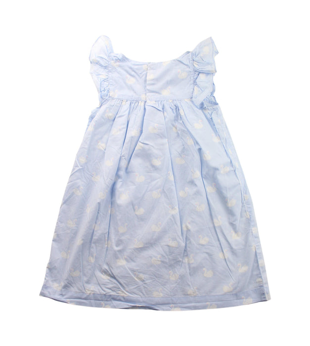 A Blue Short Sleeve Dresses from Jacadi in size 6T for girl. (Back View)