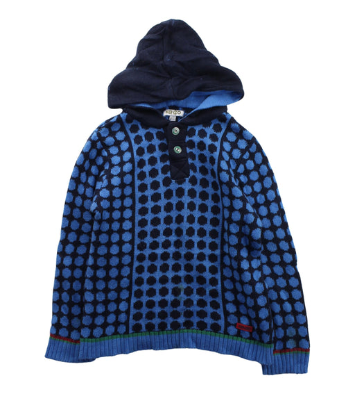 A Blue Buttoned Sweatshirts from Kenzo in size 6T for boy. (Front View)