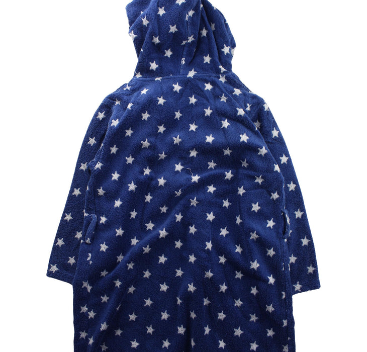 A Blue Bathrobes from Petit Bateau in size 8Y for boy. (Back View)