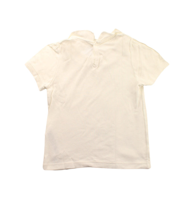 A White Short Sleeve Tops from Petit Bateau in size 6T for girl. (Back View)