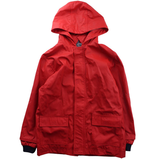 A Red Rain Jackets from Petit Bateau in size 8Y for boy. (Front View)