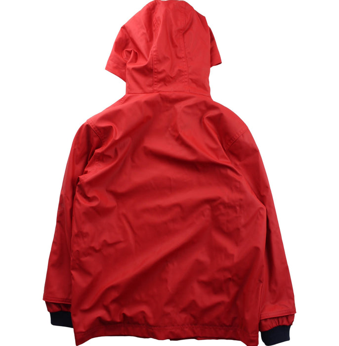 A Red Rain Jackets from Petit Bateau in size 8Y for boy. (Back View)