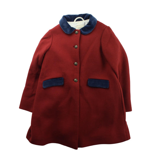 A Red Coats from Nanos in size 7Y for girl. (Front View)