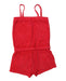 A Red Sleeveless Rompers from Tommy Hilfiger in size 3T for girl. (Back View)