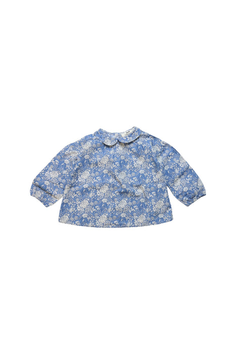 A Blue Long Sleeve Tops from Cyrillus in size 6-12M for girl. (Front View)