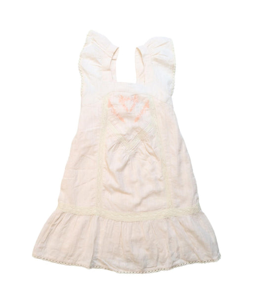 A Pink Sleeveless Dresses from Bonheur du Jour in size 2T for girl. (Front View)