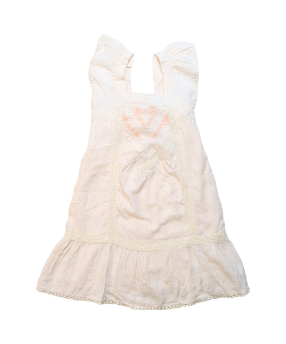 A Pink Sleeveless Dresses from Bonheur du Jour in size 2T for girl. (Front View)