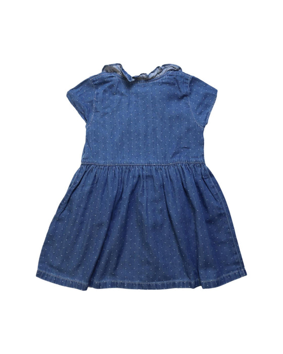 A Blue Short Sleeve Dresses from Petit Bateau in size 18-24M for girl. (Back View)