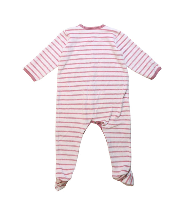 A Pink Onesies from Petit Bateau in size 12-18M for girl. (Back View)