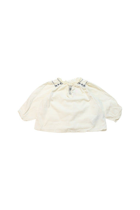 A Ivory Long Sleeve Tops from Bonpoint in size 3-6M for girl. (Front View)