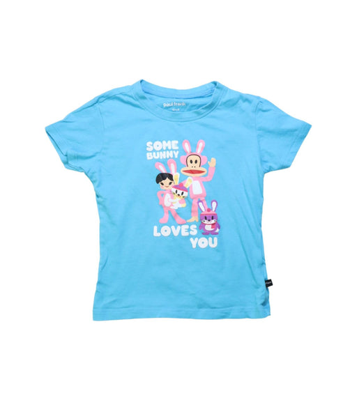 A Blue Short Sleeve T Shirts from Paul Frank in size 6T for girl. (Front View)