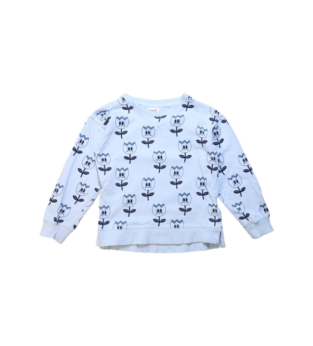 A Blue Crewneck Sweatshirts from Seed in size 6T for girl. (Front View)