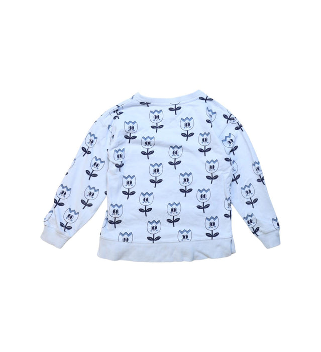 A Blue Crewneck Sweatshirts from Seed in size 6T for girl. (Back View)