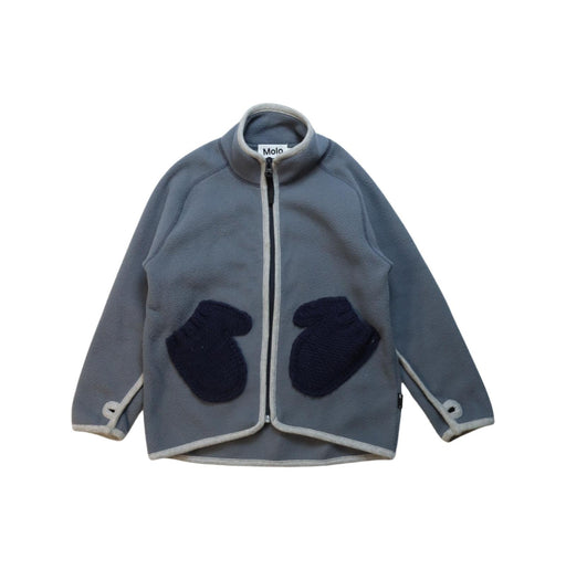 A Grey Lightweight Jackets from Molo in size 5T for neutral. (Front View)