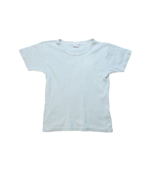 A White Short Sleeve T Shirts from Petit Bateau in size 6T for girl. (Front View)