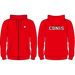 A Red Hooded Sweatshirts from CDNIS in size 2T for neutral. (Front View)