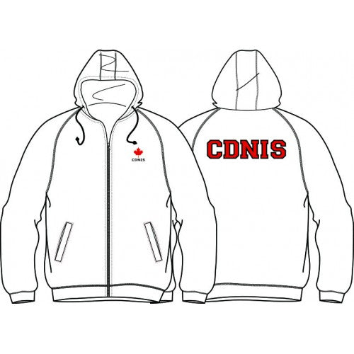 A White Hooded Sweatshirts from CDNIS in size 7Y for neutral. (Front View)