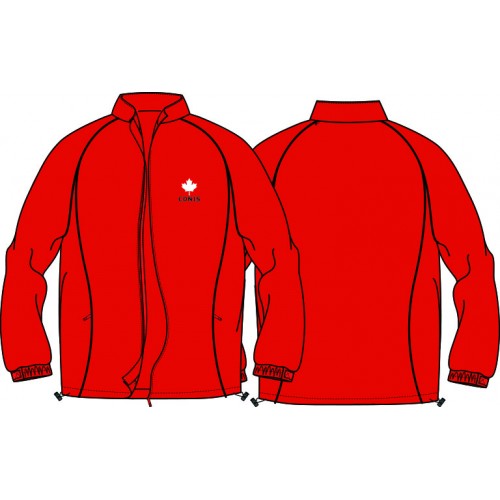 A Red Lightweight Jackets from CDNIS in size 11Y for neutral. (Front View)