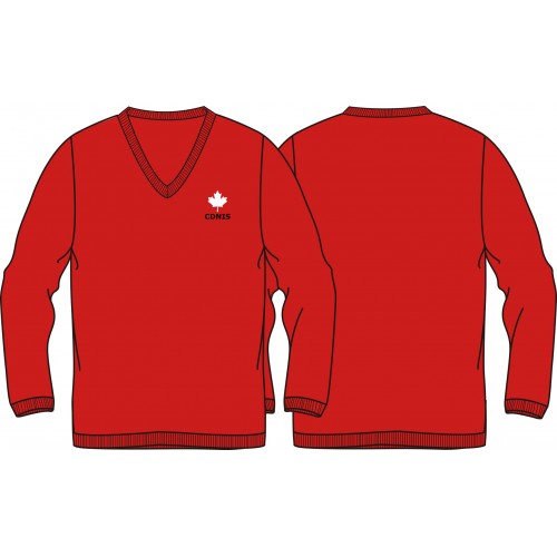 A Red Long Sleeve Tops from CDNIS in size 13Y for neutral. (Front View)