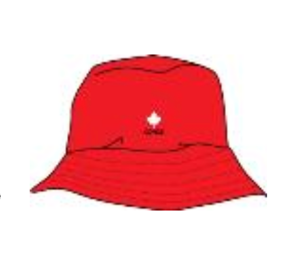 A Red Sun Hats from CDNIS in size O/S for neutral. (Front View)