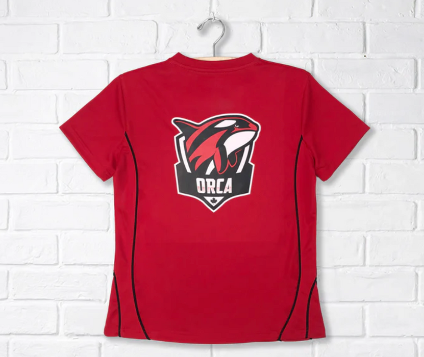 A Red Short Sleeve T Shirts from CDNIS in size 2T for neutral. (Back View)