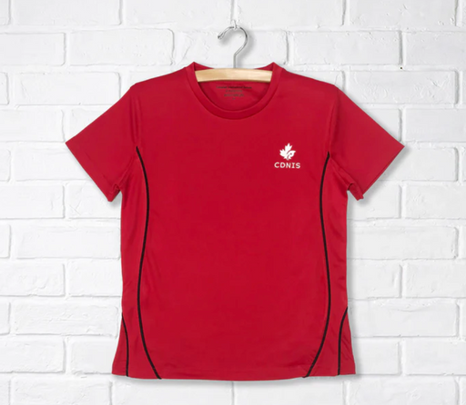 A Red Short Sleeve T Shirts from CDNIS in size 2T for neutral. (Front View)