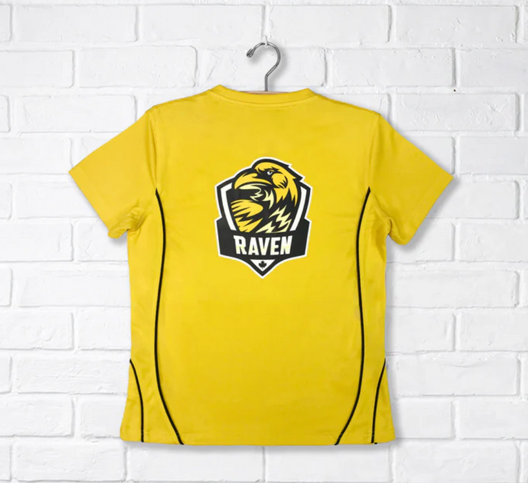 A Yellow Short Sleeve T Shirts from CDNIS in size 2T for neutral. (Back View)