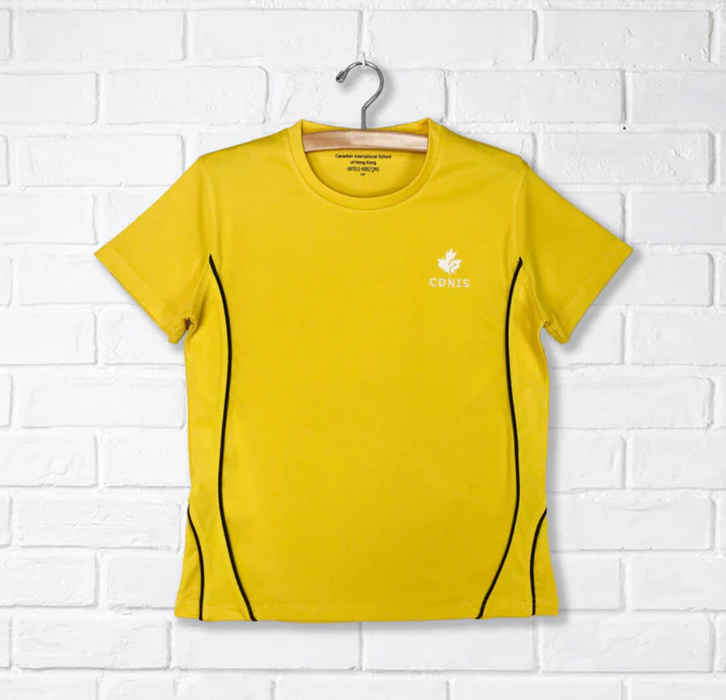 A Yellow Short Sleeve T Shirts from CDNIS in size 2T for neutral. (Front View)