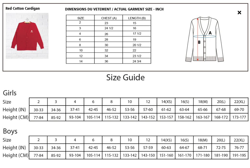 A Red Cardigans from CDNIS in size 2T for neutral. 