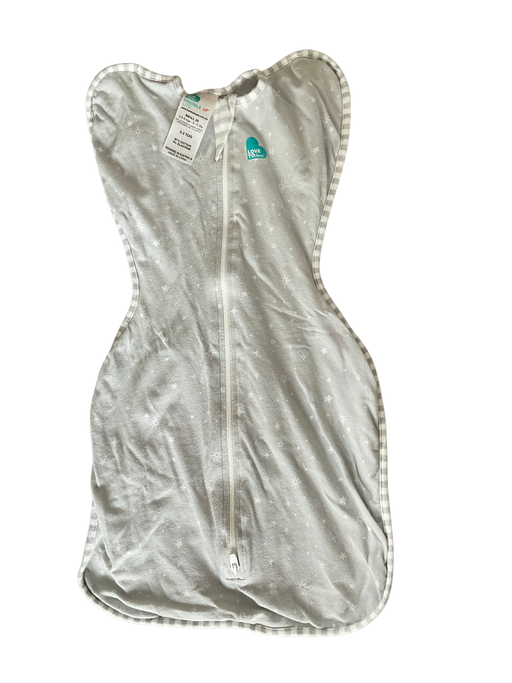 A Grey Sleepsacs from Love To Dream in size 0-3M for neutral. (Front View)