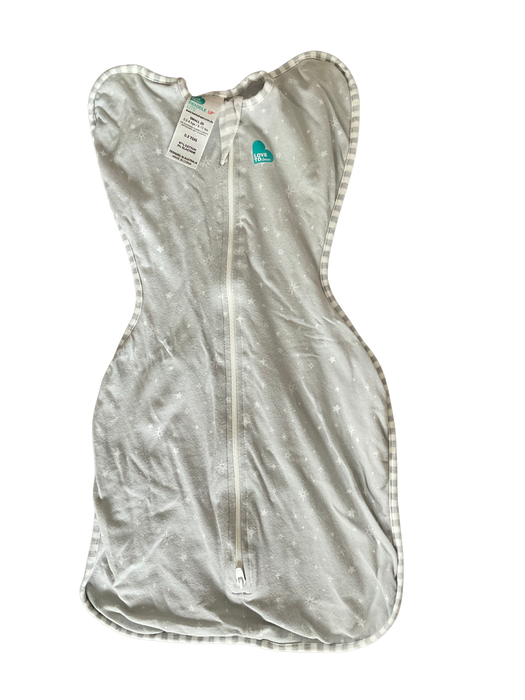 A Grey Sleepsacs from Love To Dream in size 0-3M for neutral. (Front View)