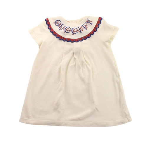 A White Short Sleeve Dresses from Gucci in size 6-12M for girl. (Front View)