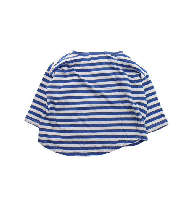 A Blue Long Sleeve T Shirts from Bobo Choses in size 6-12M for girl. (Back View)