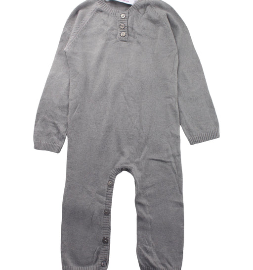 A Grey Long Sleeve Jumpsuits from Little Mercerie in size 6-12M for boy. (Front View)
