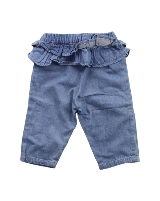 A Blue Jeans from Carrément Beau in size 3-6M for girl. (Back View)