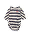 A Blue Long Sleeve Bodysuits from Maison Labiche in size 3-6M for boy. (Front View)