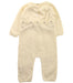 A Ivory Long Sleeve Jumpsuits from Les Enfantines in size 0-3M for girl. (Back View)