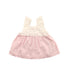 A Pink Sleeveless Dresses from Janie & Jack in size 6-12M for girl. (Front View)