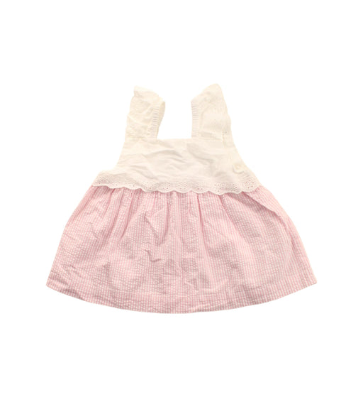 A Pink Sleeveless Dresses from Janie & Jack in size 6-12M for girl. (Front View)