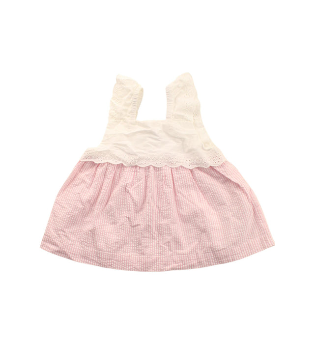 A Pink Sleeveless Dresses from Janie & Jack in size 6-12M for girl. (Front View)