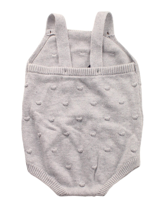 A Grey Overall Shorts from Janie & Jack in size 3-6M for girl. (Back View)