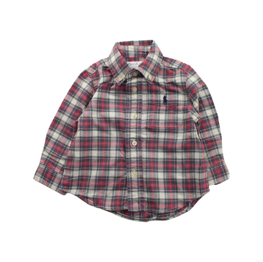 A Red Long Sleeve Shirts from Ralph Lauren in size 6-12M for boy. (Front View)