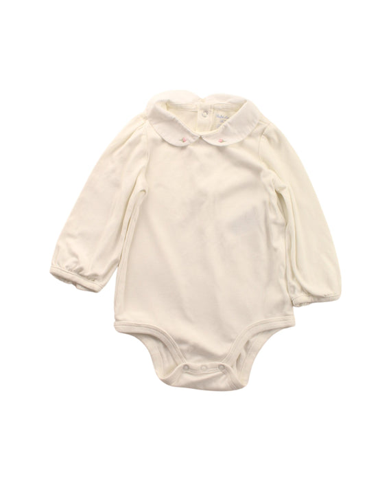 A White Long Sleeve Bodysuits from Ralph Lauren in size 3-6M for girl. (Front View)