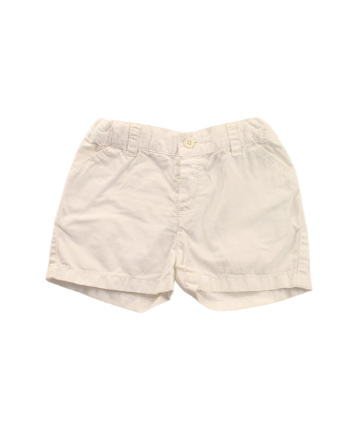A White Shorts from Petit Bateau in size 12-18M for neutral. (Front View)