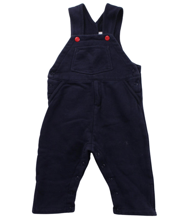 A Blue Long Overalls from Petit Bateau in size 6-12M for boy. (Front View)