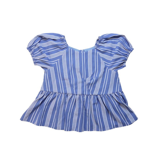 A Blue Short Sleeve Tops from As Know As Ponpoko in size 7Y for girl. (Front View)