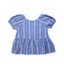 A Blue Short Sleeve Tops from As Know As Ponpoko in size 7Y for girl. (Back View)